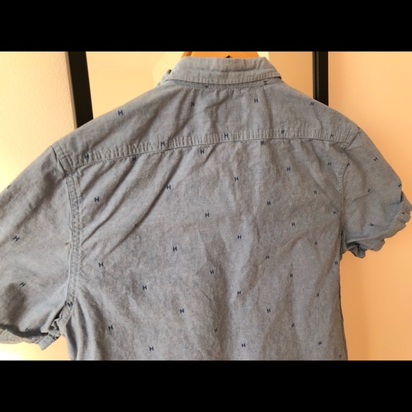 HUF button-down payday chambray denim-style shirt - Picture 10 of 11